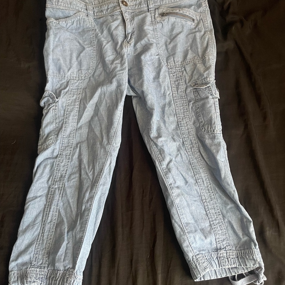 Faded Glory Blue Ankle Cropped Jeans